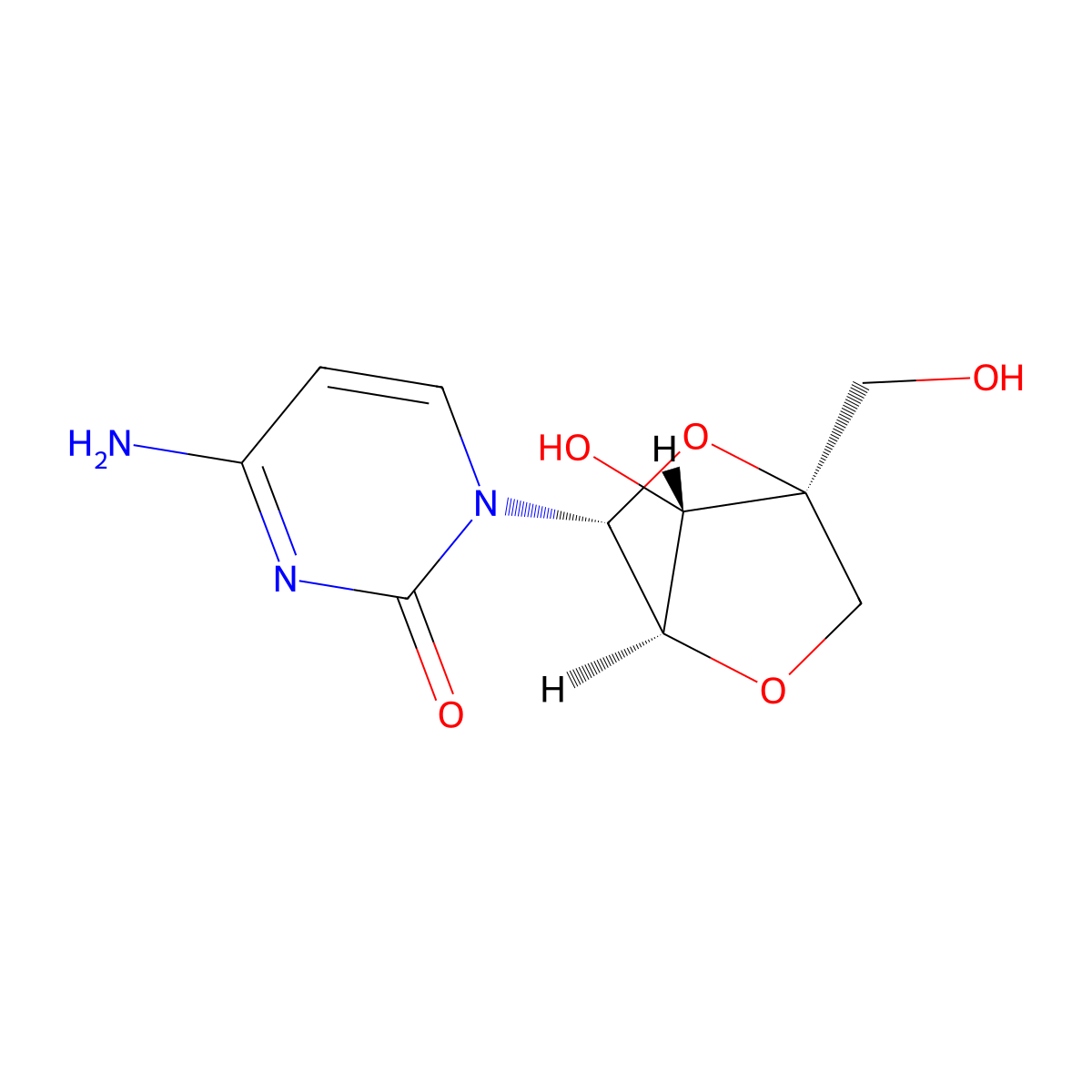 2'-O,4'-C-Methylenecytidine molecular structure, CAS 206055-69-8