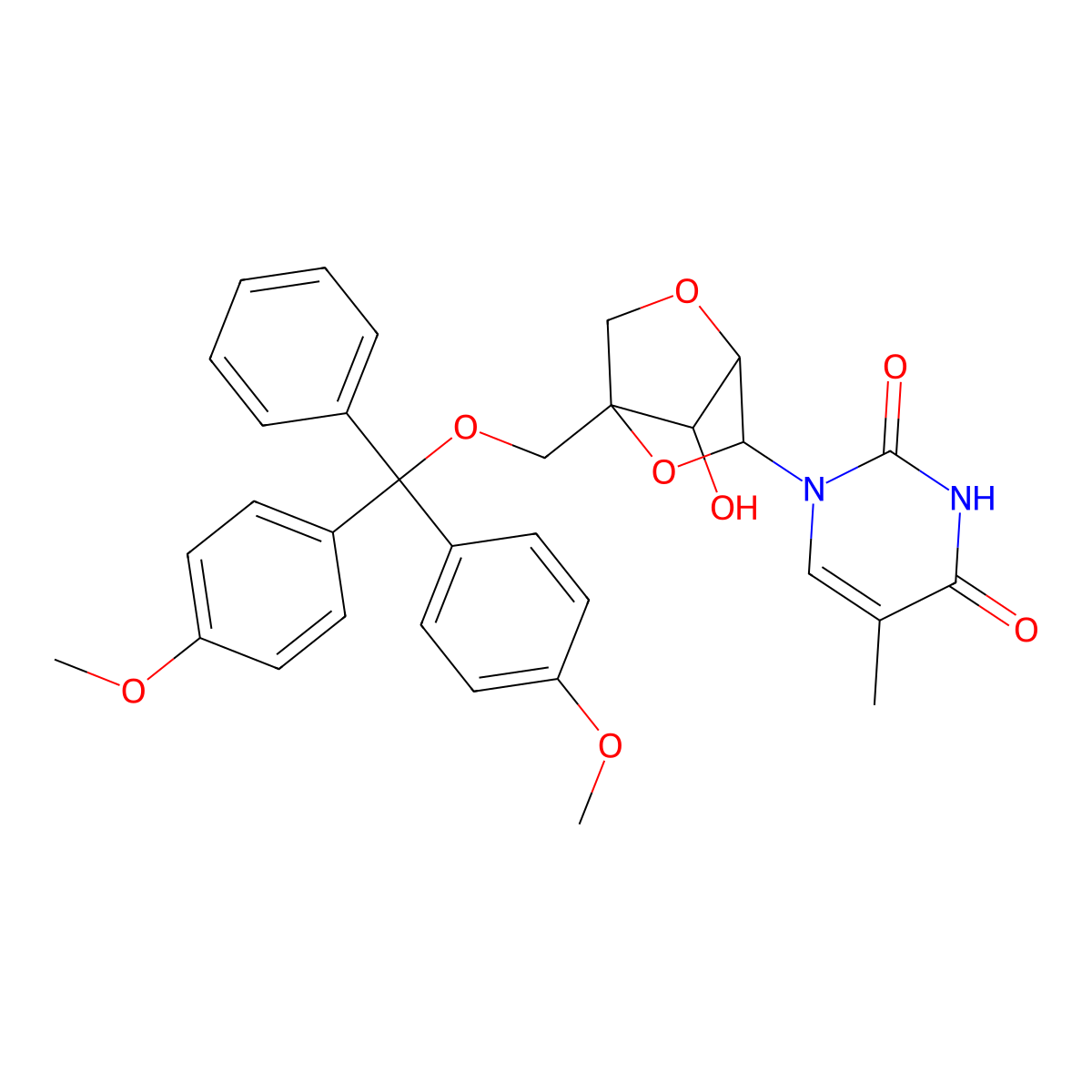 Locked nucleic acid 1 molecular structure, CAS 206055-71-2