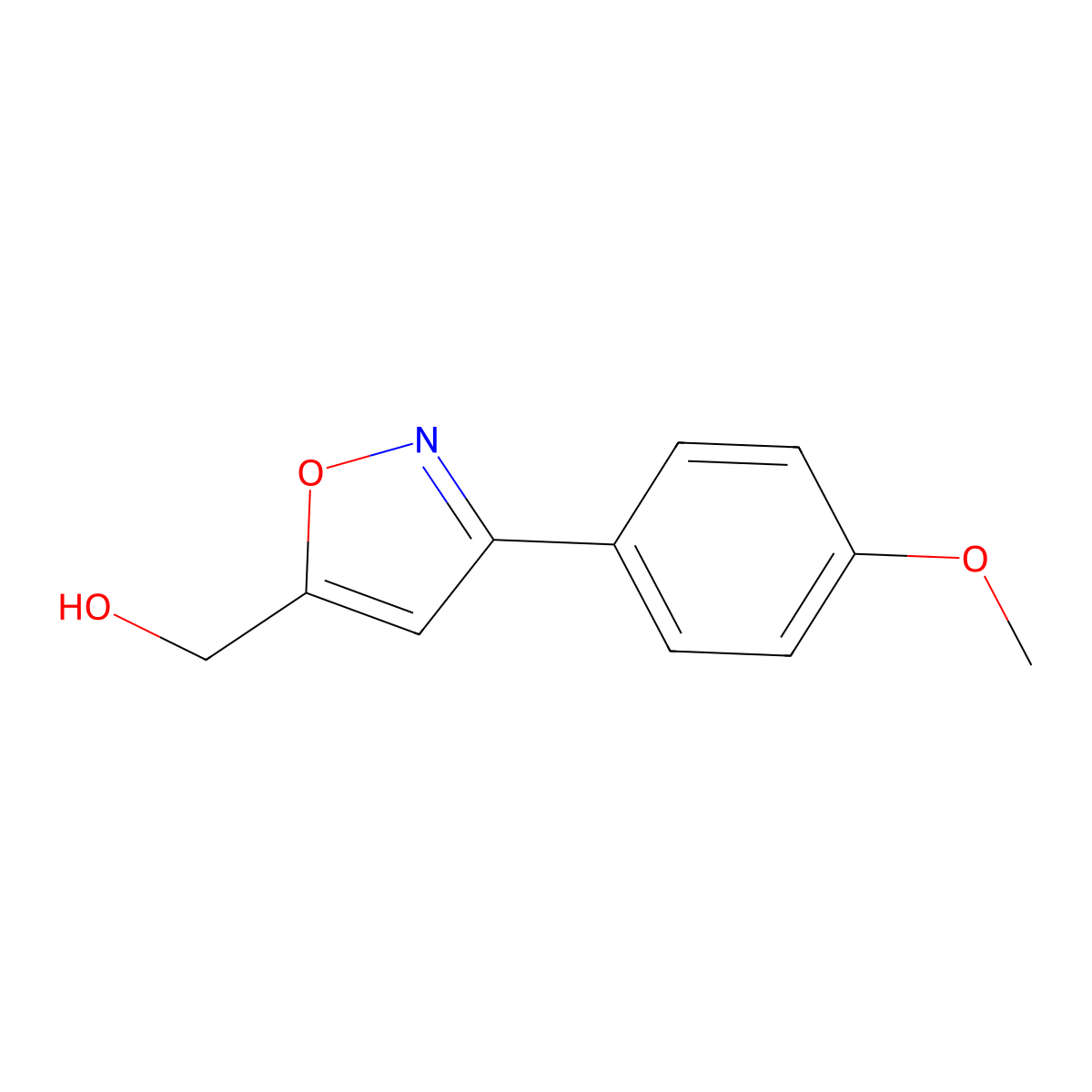 (3-(4-Methoxyphenyl)-1,2-oxazol-5-yl)methanol molecular structure, CAS 206055-86-9