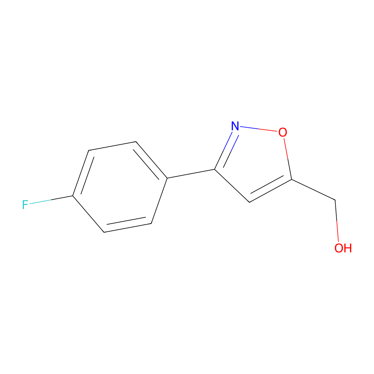 3-(4-Fluorophenyl)-5-isoxazolemethanol molecular structure, CAS 206055-89-2
