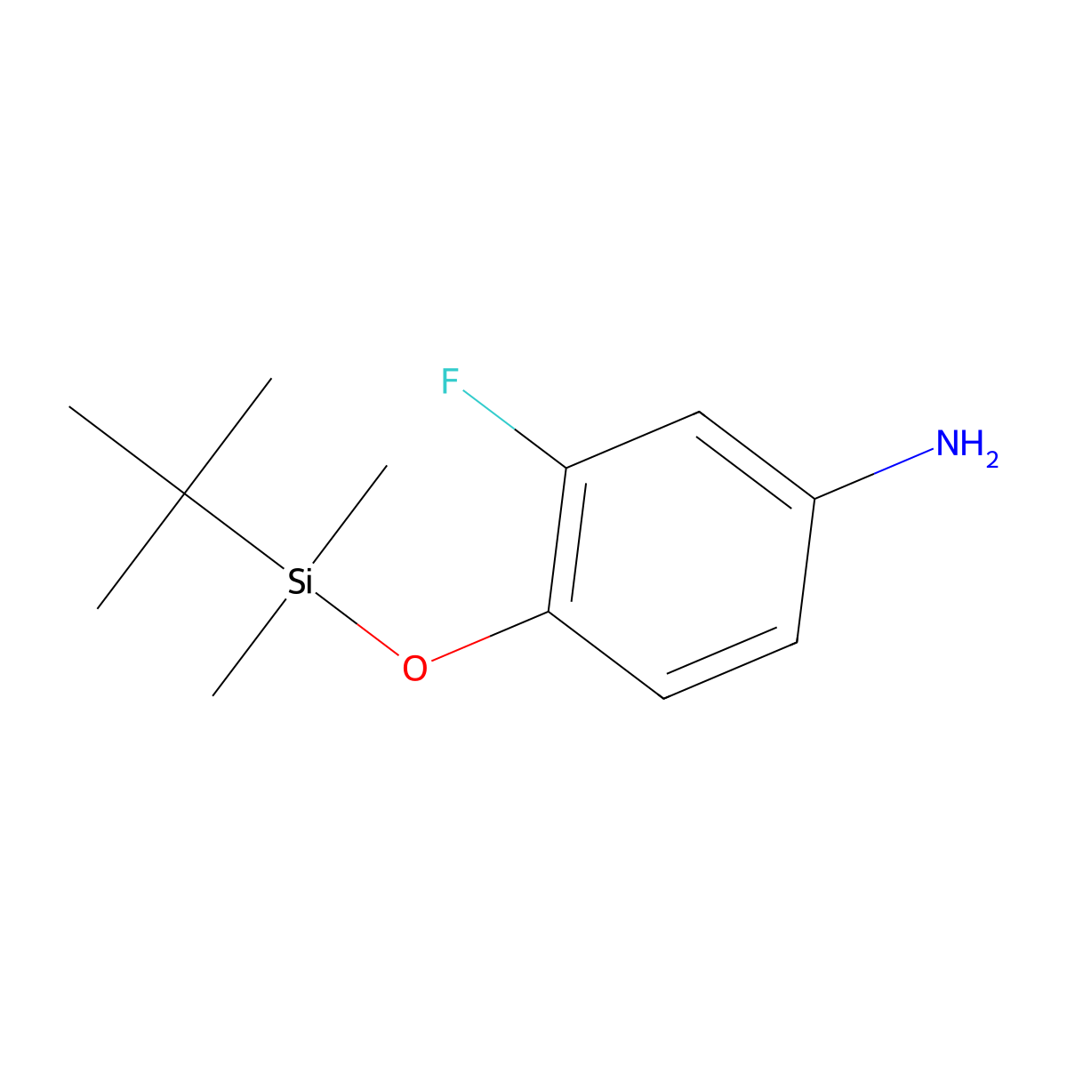 4-((Tert-butyldimethylsilyl)oxy)-3-fluoroaniline molecular structure, CAS 2060554-58-5