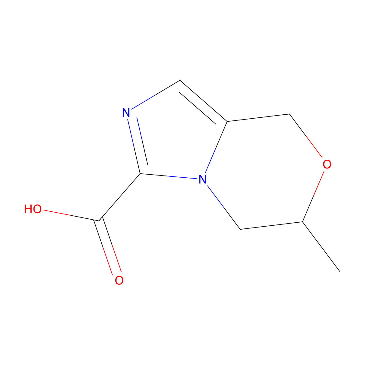 6-Methyl-5,6-dihydro-8H-imidazo[5,1-C][1,4]oxazine-3-carboxylic acid molecular structure, CAS 2060587-60-0