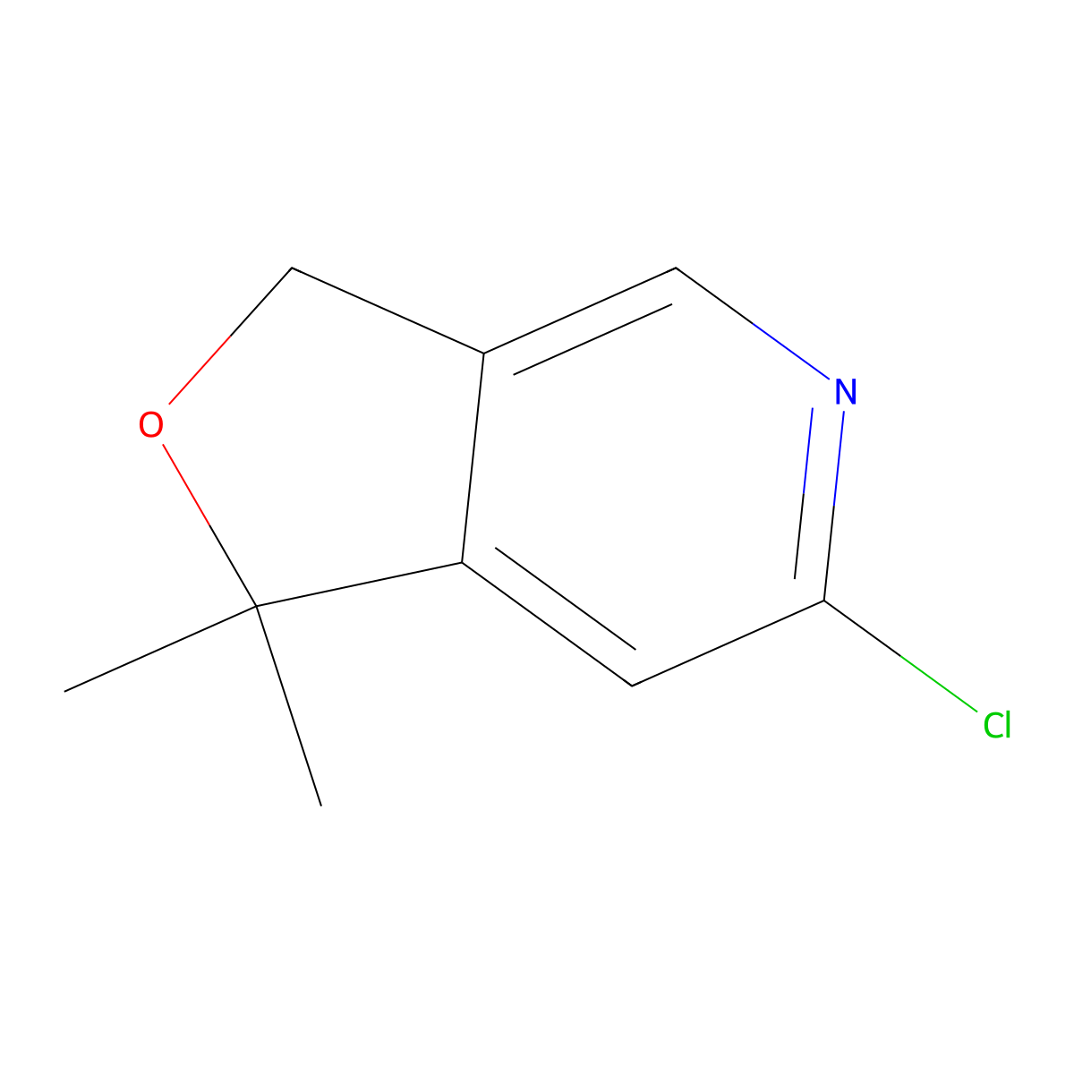 6-Chloro-1,1-dimethyl-1,3-dihydrofuro[3,4-C]pyridine molecular structure, CAS 2060588-60-3