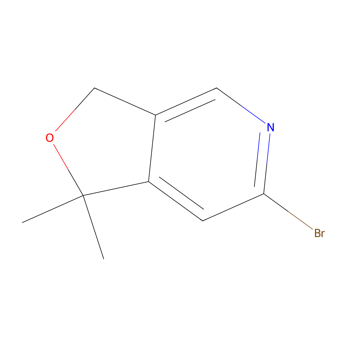 6-Bromo-1,1-dimethyl-1,3-dihydrofuro[3,4-C]pyridine molecular structure, CAS 2060588-64-7