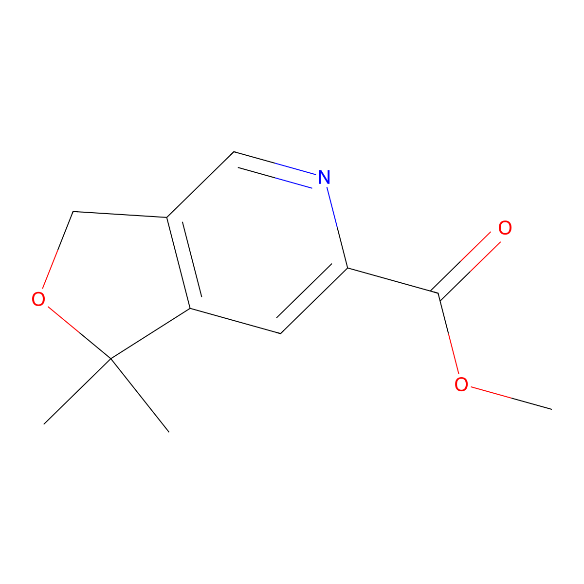 Methyl 1,1-dimethyl-1,3-dihydrofuro[3,4-C]pyridine-6-carboxylate molecular structure, CAS 2060588-67-0