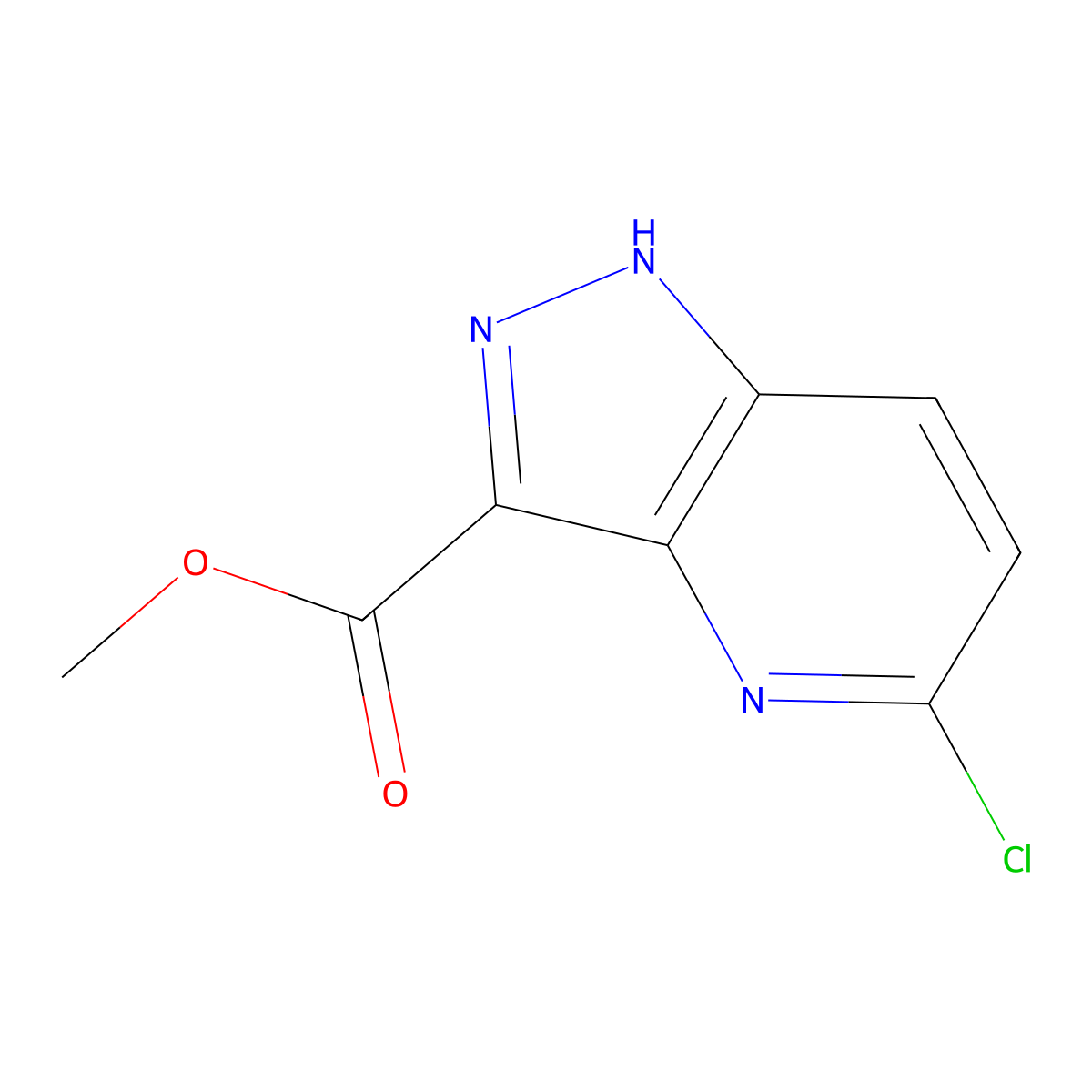 methyl 5-chloro-1H-pyrazolo[4,3-b]pyridine-3-carboxylate molecular structure, CAS 2060591-06-0
