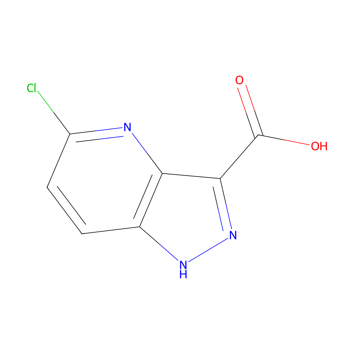 5-chloro-1H-pyrazolo[4,3-b]pyridine-3-carboxylic acid molecular structure, CAS 2060591-07-1
