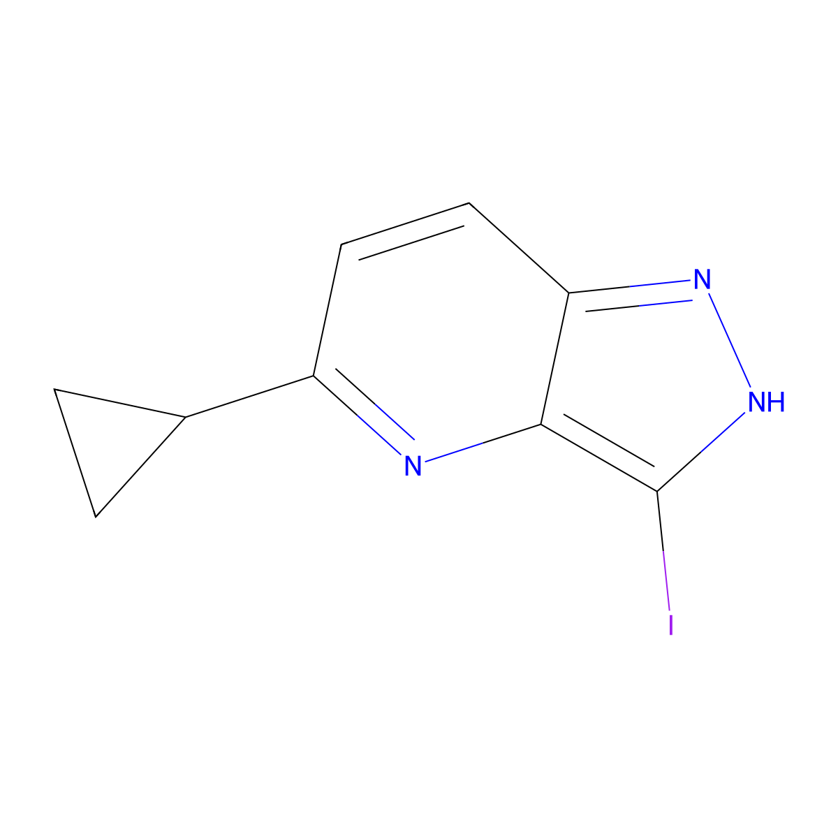5-Cyclopropyl-3-iodo-1H-pyrazolo[4,3-B]pyridine molecular structure, CAS 2060591-09-3