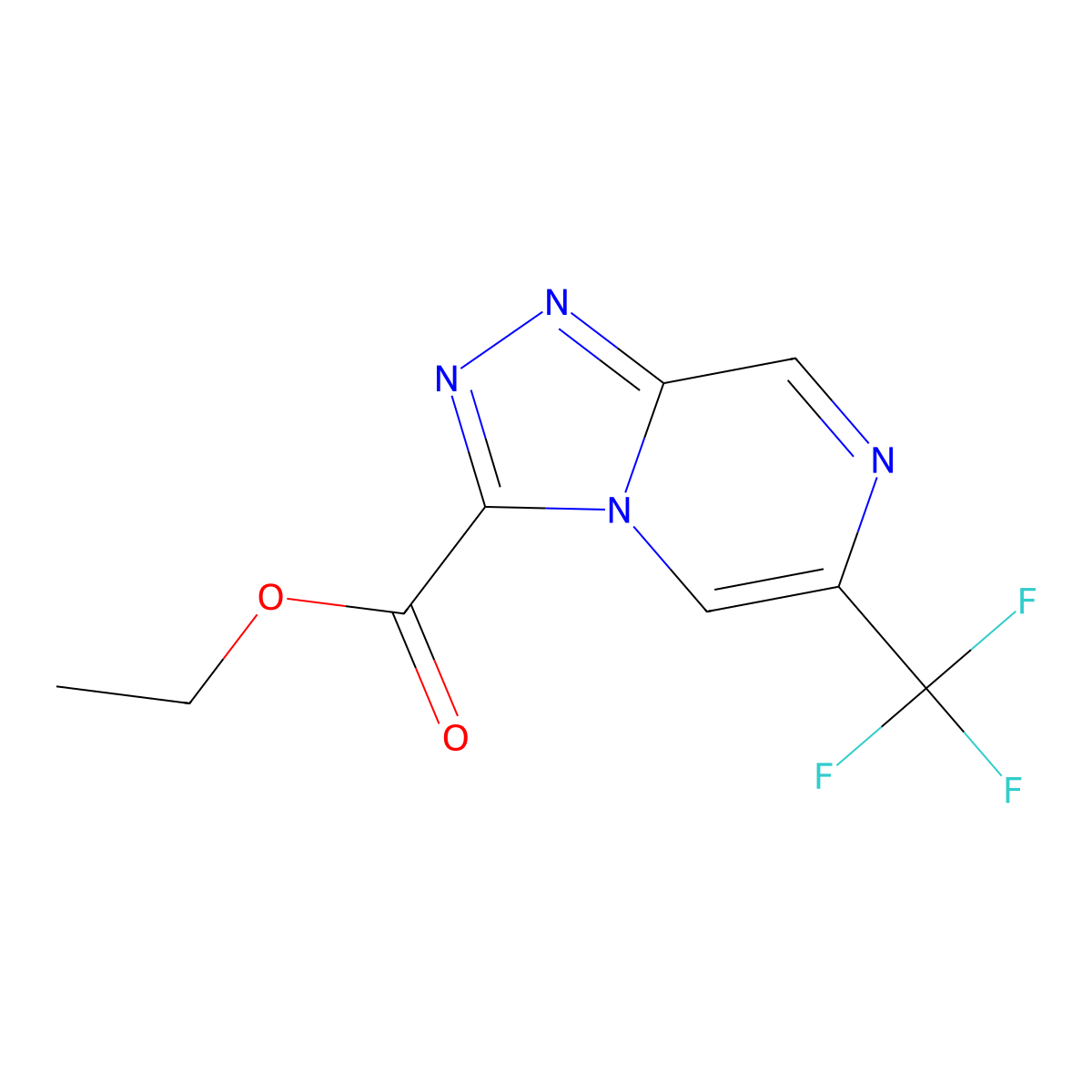 Ethyl 6-(trifluoromethyl)-[1,2,4]triazolo[4,3-A]pyrazine-3-carboxylate molecular structure, CAS 2060591-61-7