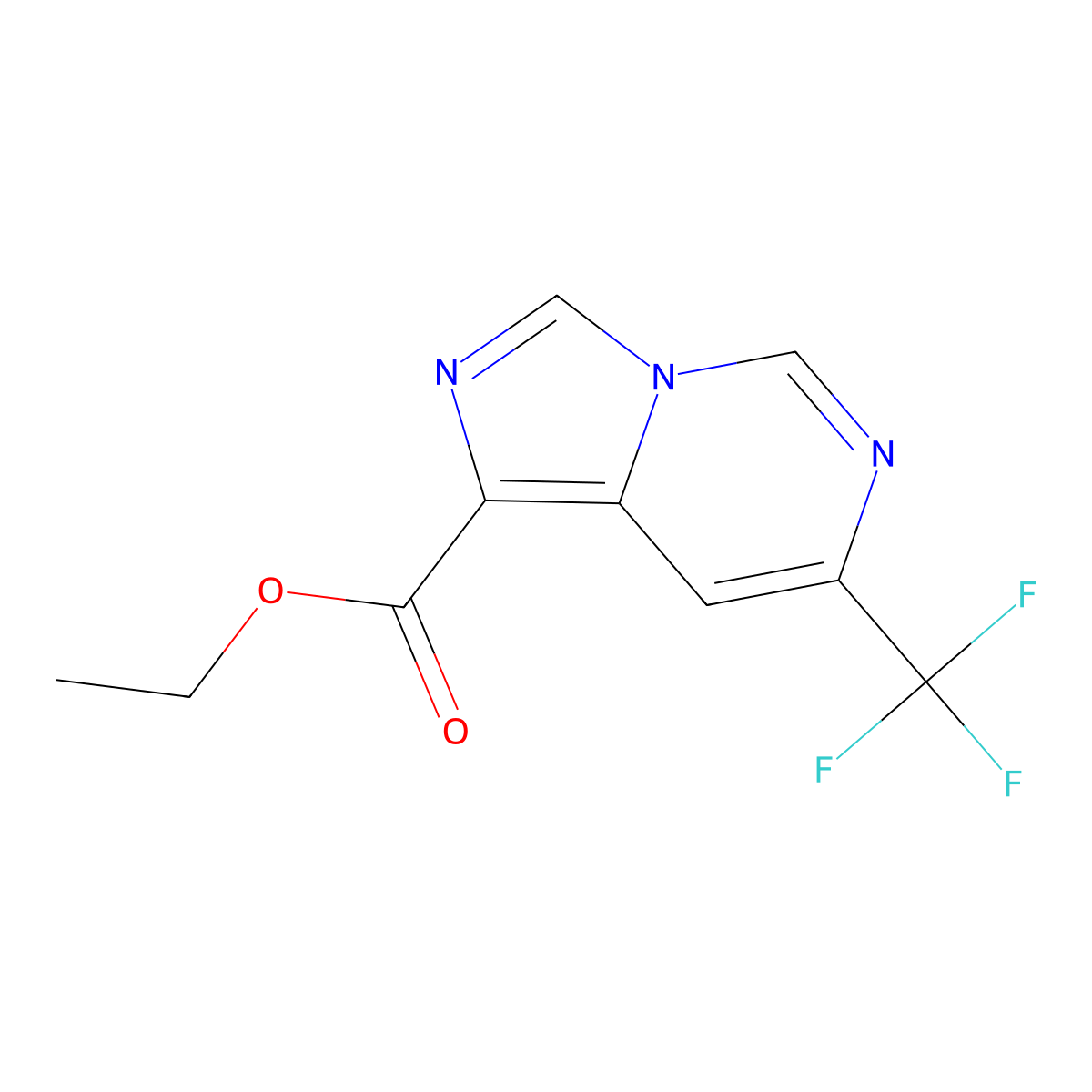 Ethyl 7-(trifluoromethyl)imidazo[1,5-C]pyrimidine-1-carboxylate molecular structure, CAS 2060592-37-0