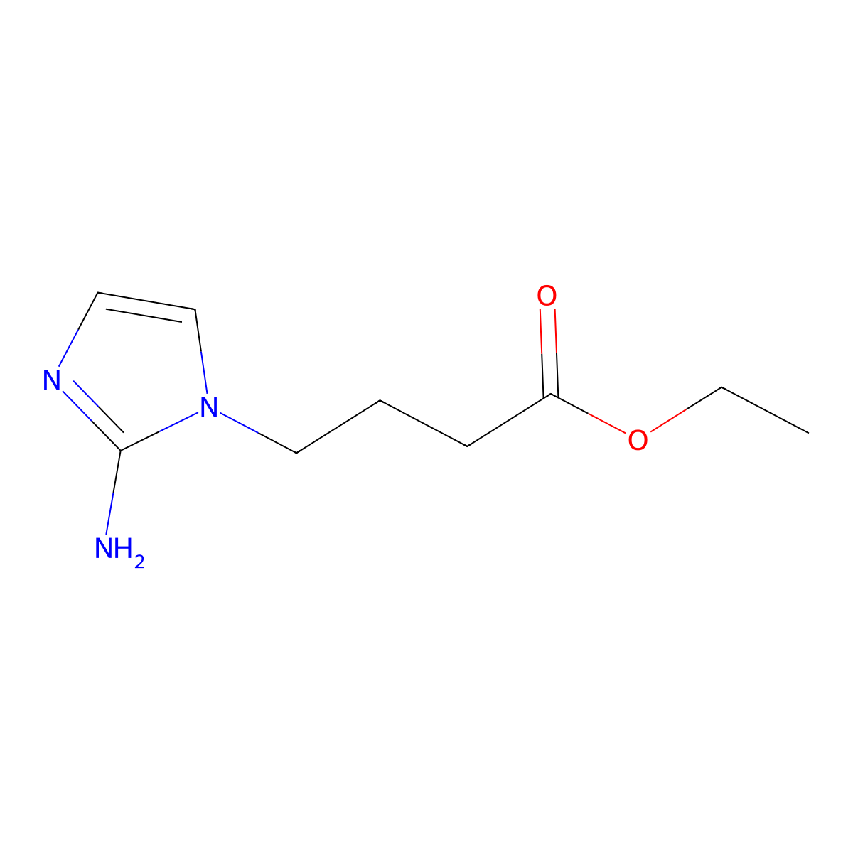 ethyl 4-(2-amino-1H-imidazol-1-yl)butanoate molecular structure, CAS 2060592-47-2
