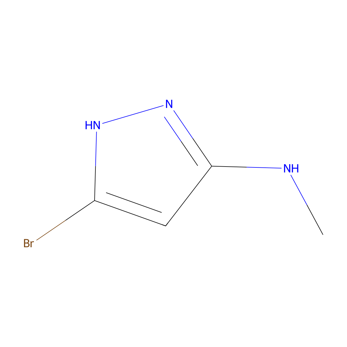 5-Bromo-N-methyl-1H-pyrazol-3-amine molecular structure, CAS 2060592-51-8