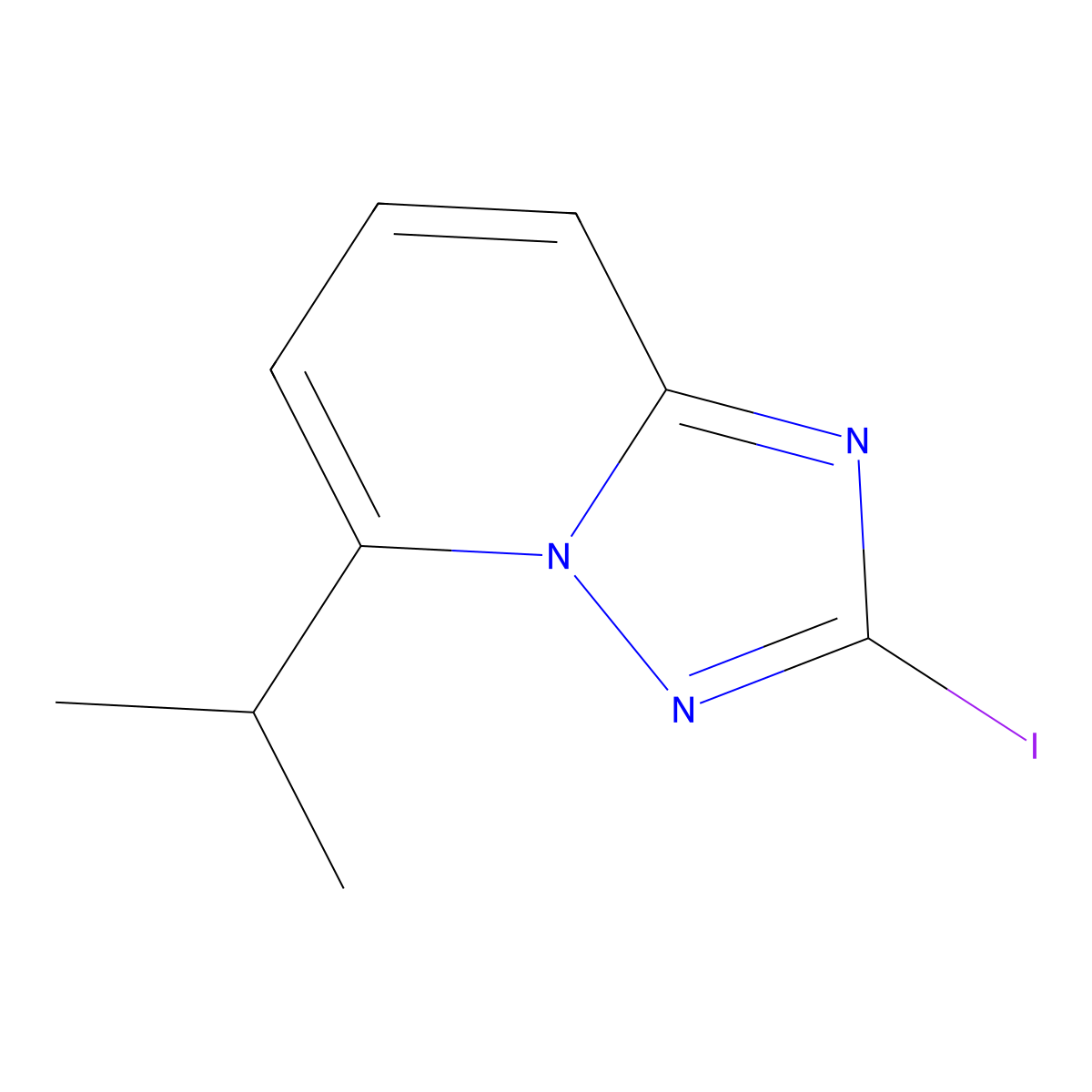 2-Iodo-5-isopropyl-[1,2,4]triazolo[1,5-A]pyridine molecular structure, CAS 2060593-52-2
