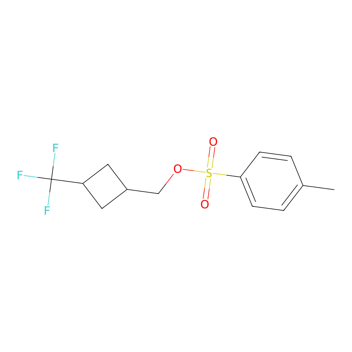 [3-(Trifluoromethyl)cyclobutyl]methyl 4-methylbenzene-1-sulfonate molecular structure, CAS 2060593-97-5