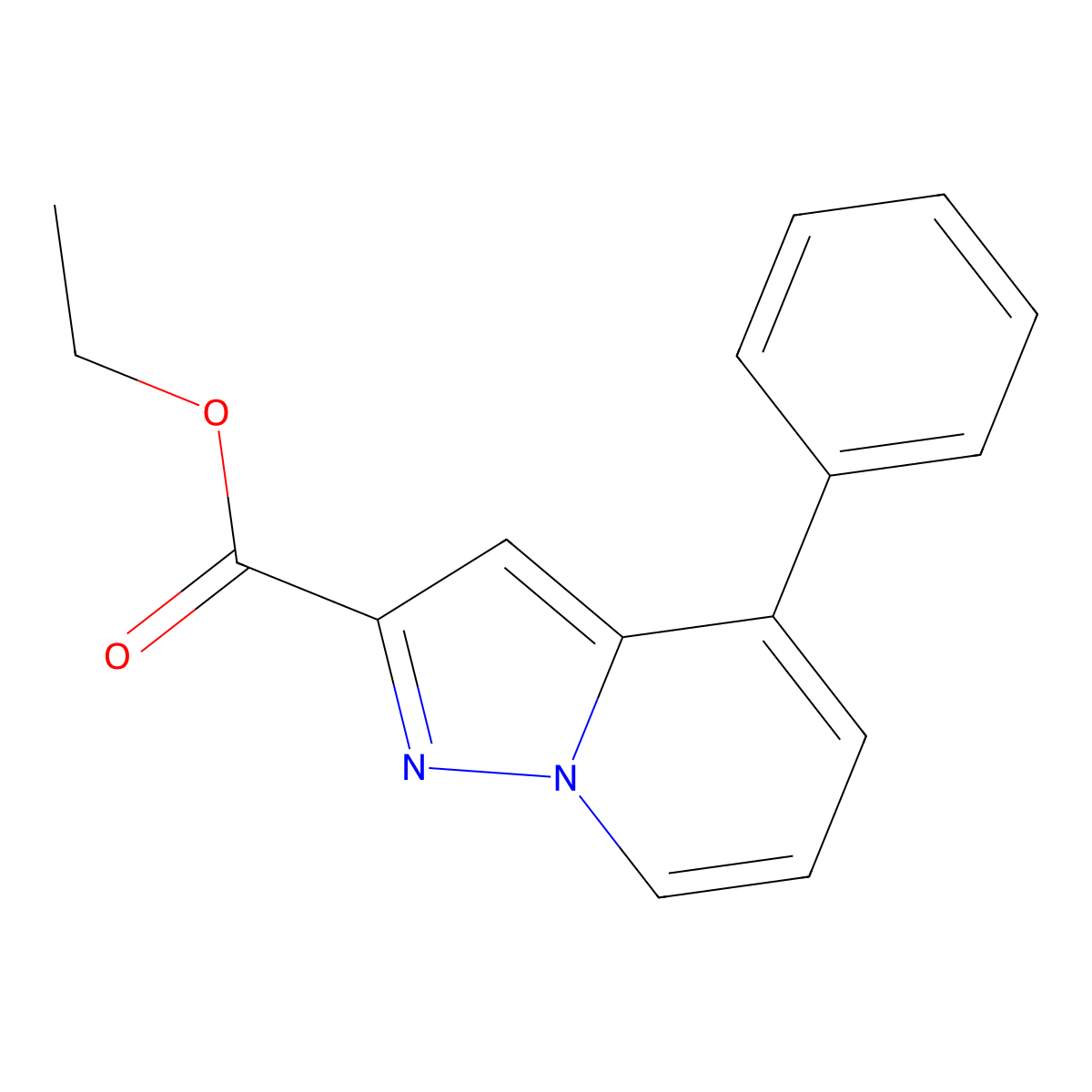 Ethyl 4-phenylpyrazolo[1,5-a]pyridine-2-carboxylate molecular structure, CAS 2060595-90-4