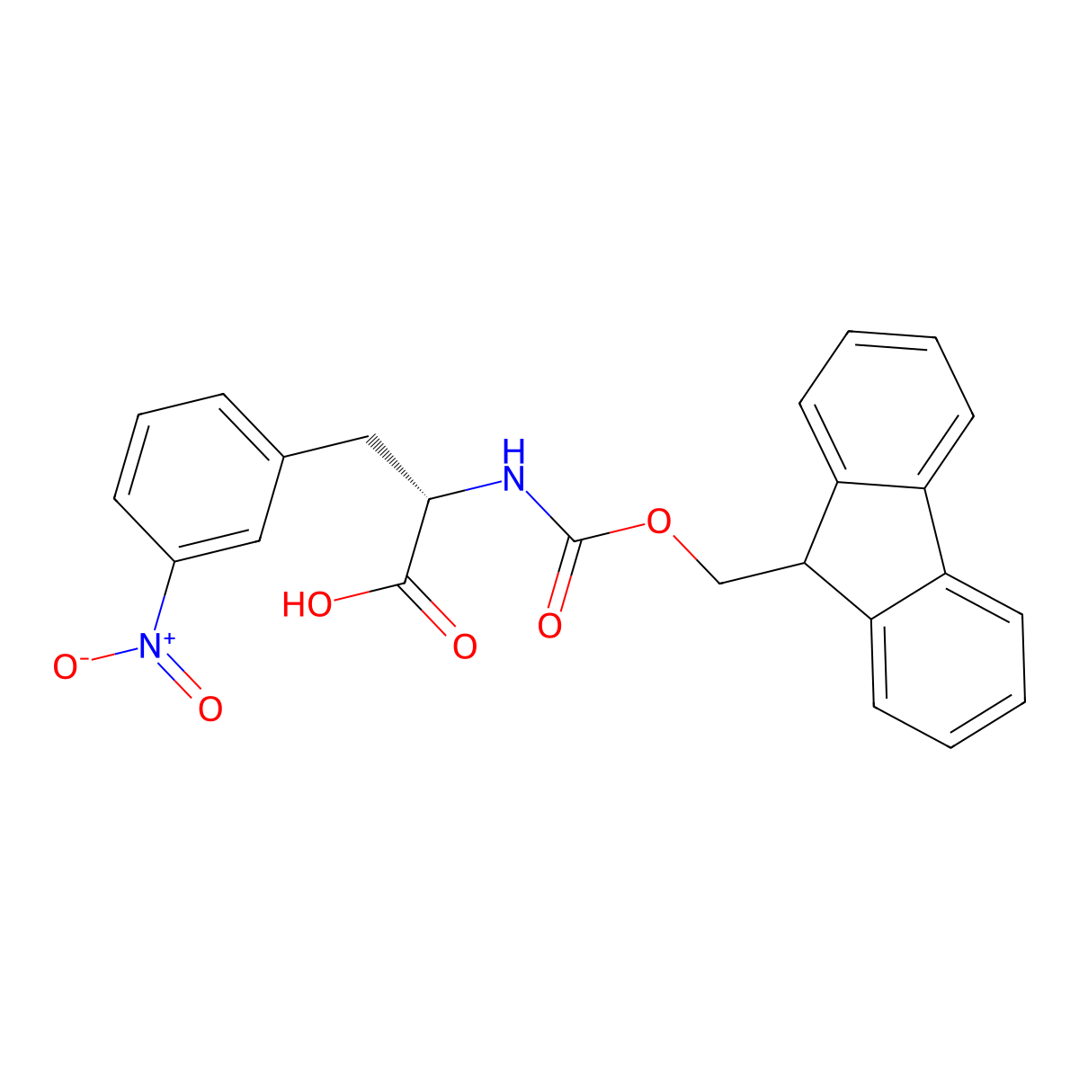 Fmoc-L-3-Nitrophenylalanine molecular structure, CAS 206060-42-6