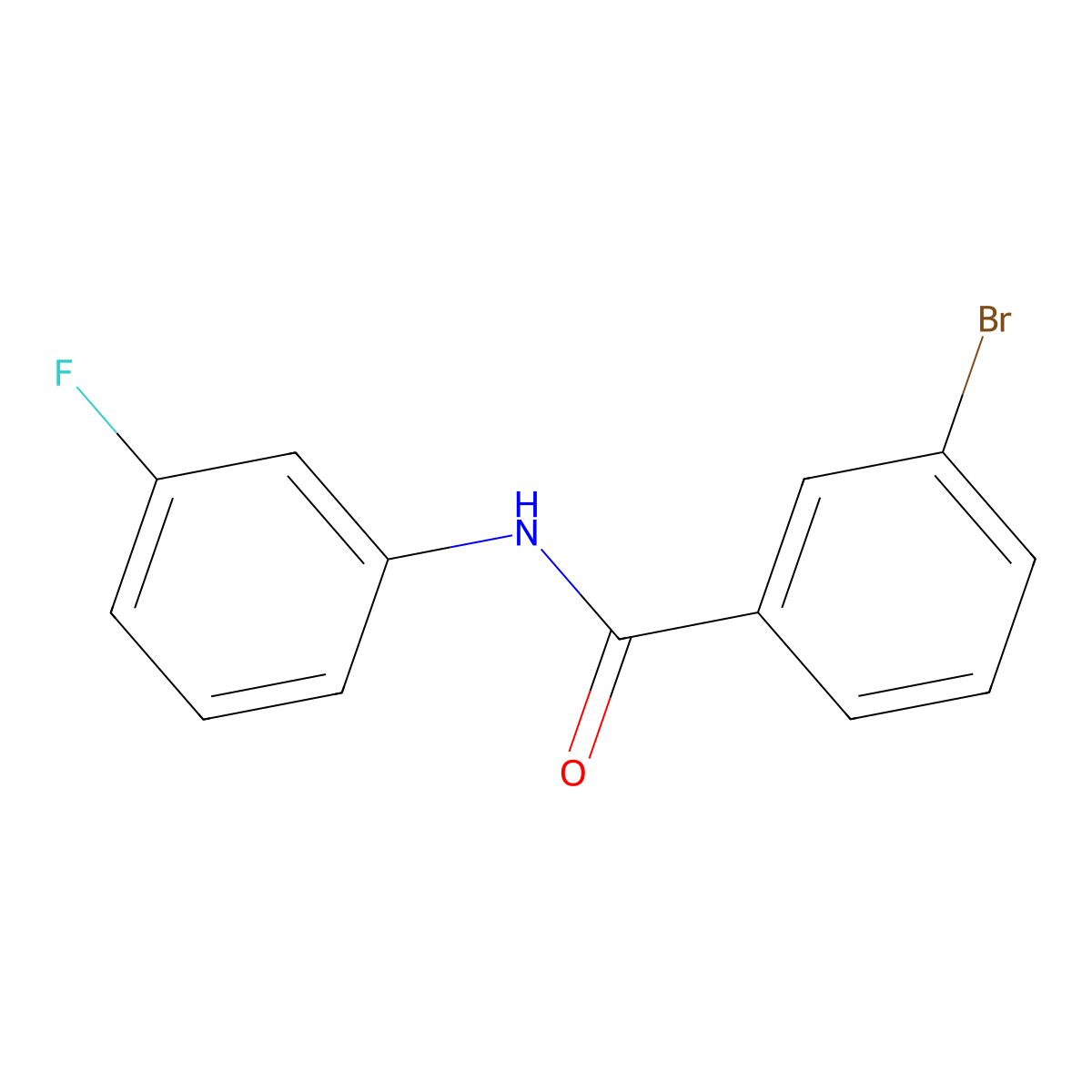 3-bromo-N-(3-fluorophenyl)benzamide molecular structure, CAS 206062-09-1
