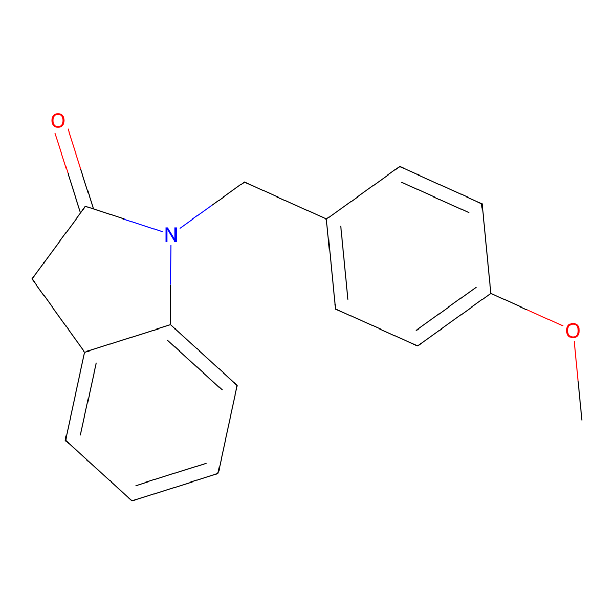 1-(4-Methoxybenzyl)indolin-2-one molecular structure, CAS 206064-25-7