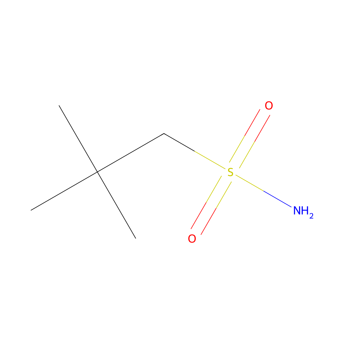 2,2-Dimethylpropane-1-sulfonamide molecular structure, CAS 206066-14-0