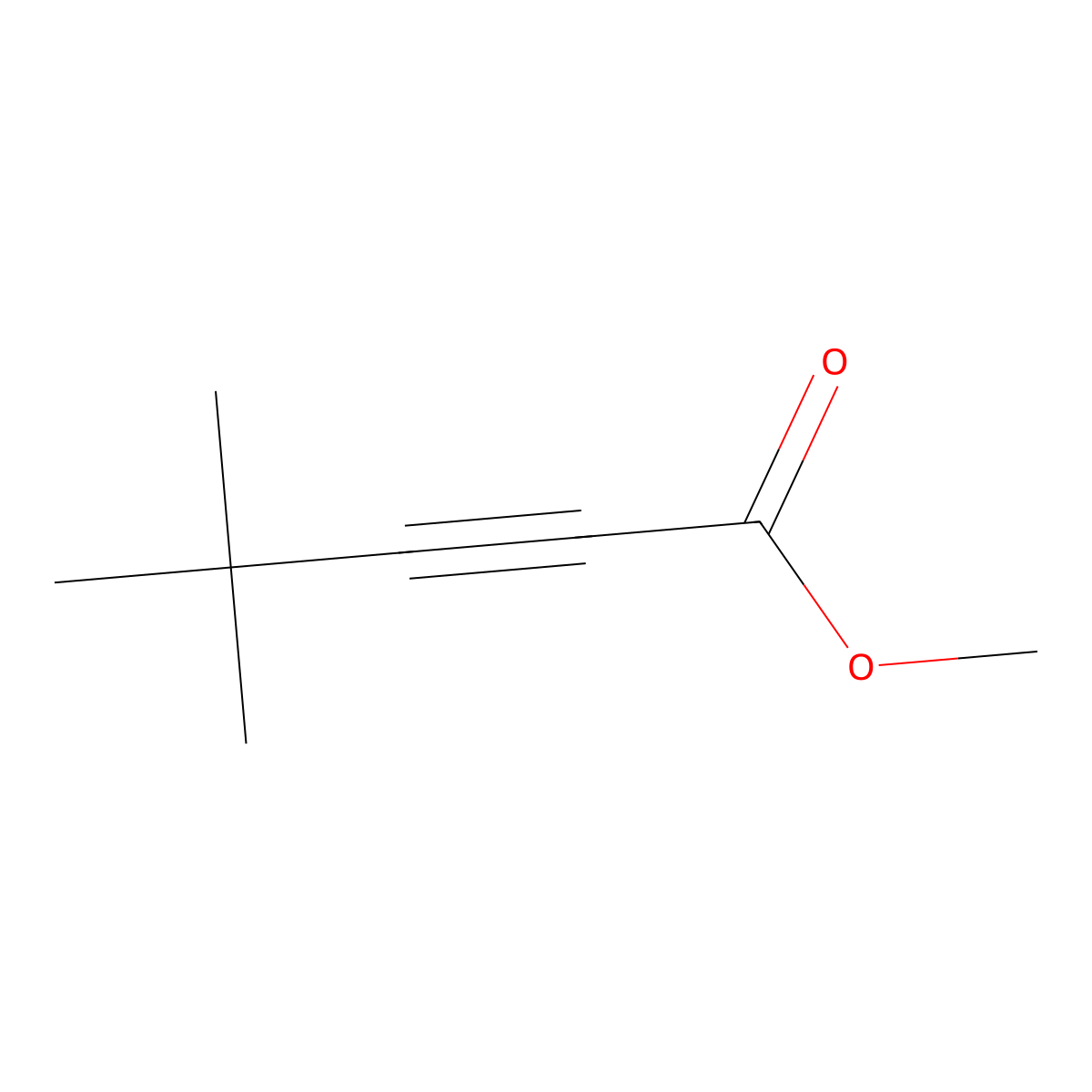 2-Pentynoic acid, 4,4-dimethyl, methyl ester molecular structure, CAS 20607-85-6