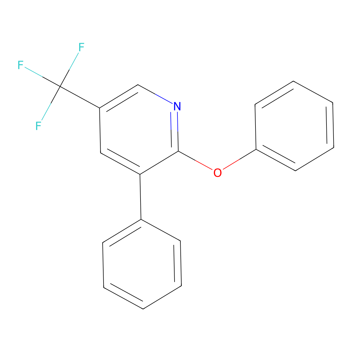2-Phenoxy-3-phenyl-5-(trifluoromethyl)pyridine molecular structure, CAS 2060733-83-5