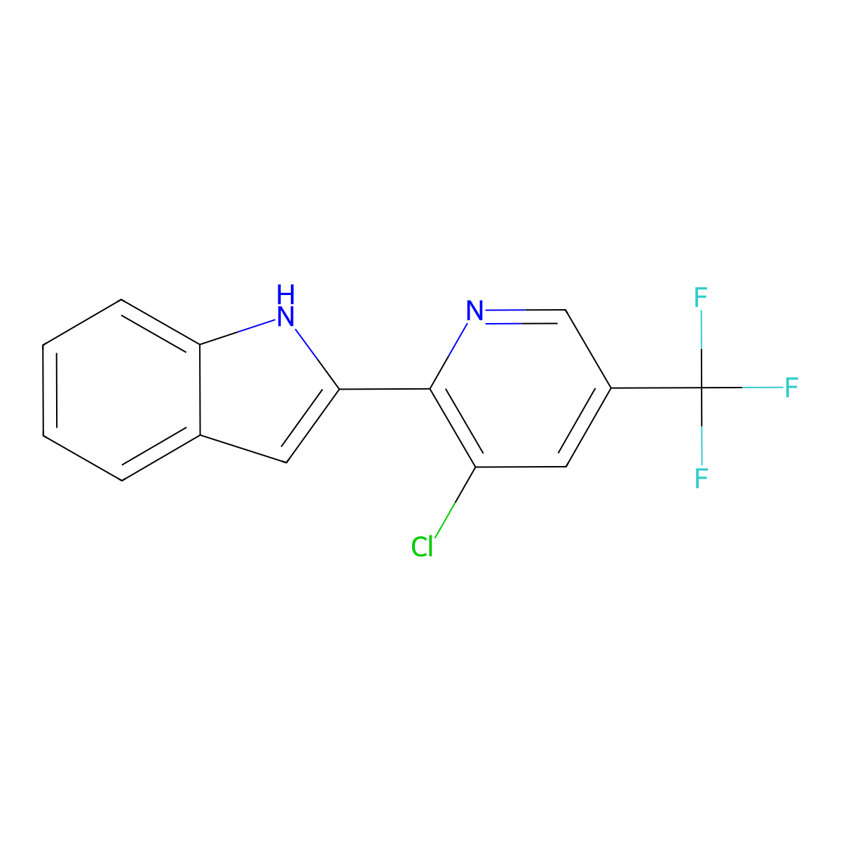 2-[3-chloro-5-(trifluoromethyl)pyridin-2-yl]-1H-indole molecular structure, CAS 2060750-44-7