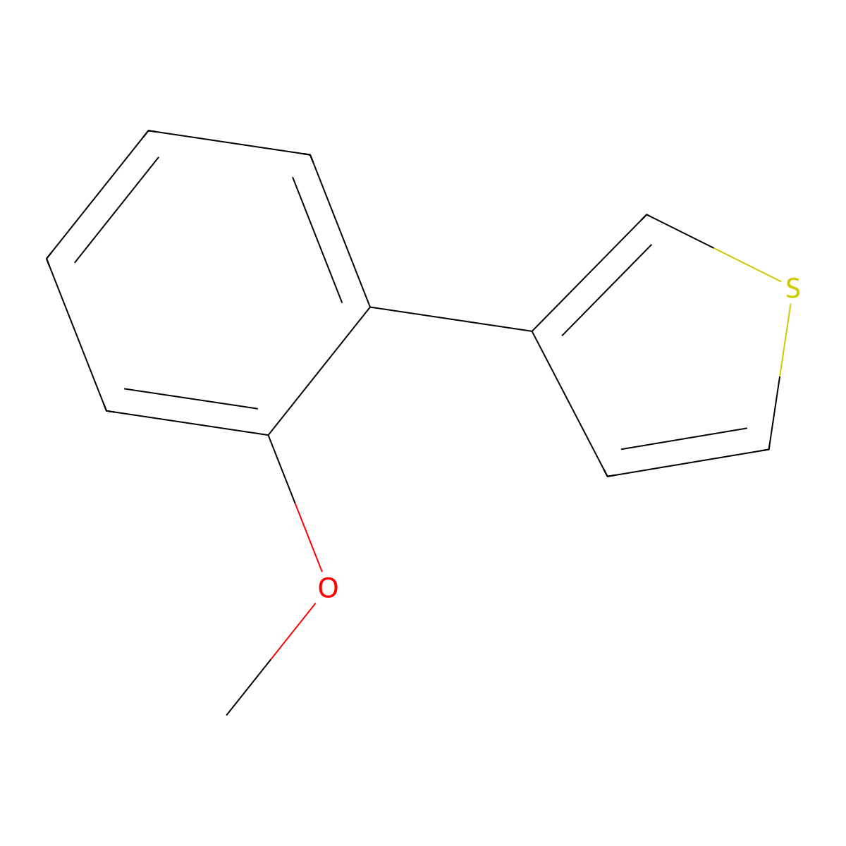 3-(2-Methoxyphenyl)thiophene molecular structure, CAS 20608-79-1