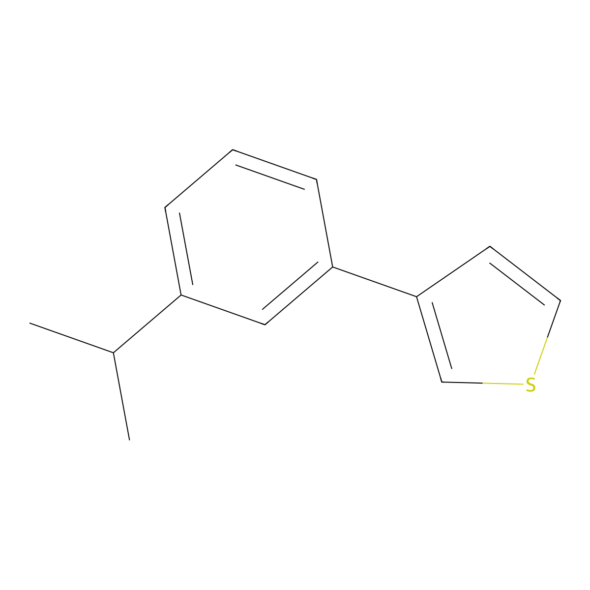 3-(3-Isopropyl-phenyl)-thiophene molecular structure, CAS 20608-81-5