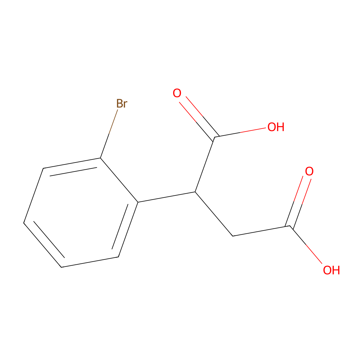 2-(2-Bromophenyl)succinic acid molecular structure, CAS 20608-82-6