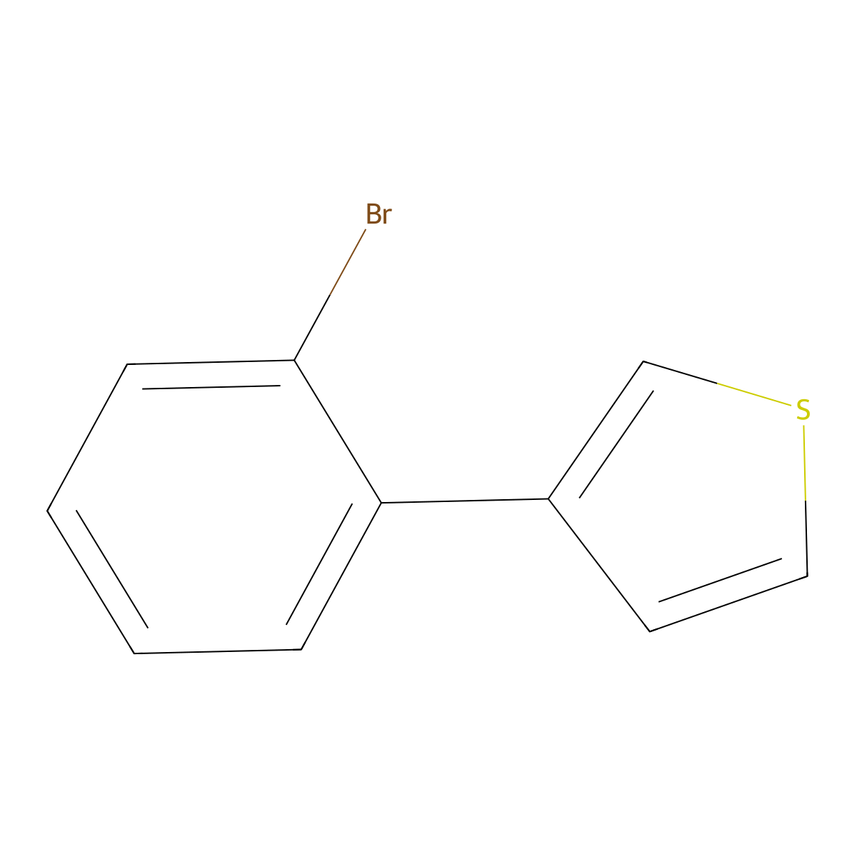 3-(2-Bromophenyl)thiophene molecular structure, CAS 20608-83-7
