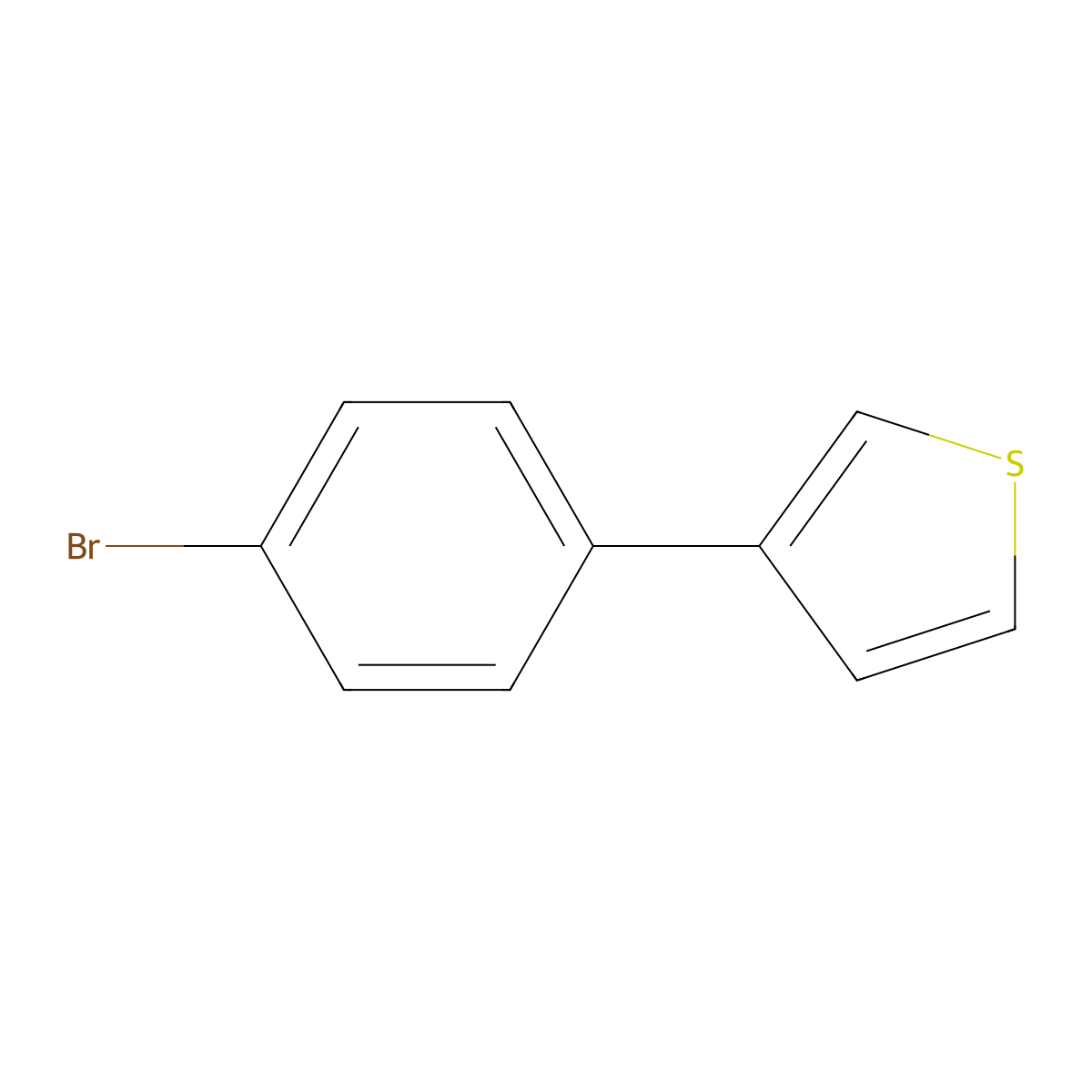 3-(4-Bromophenyl)thiophene molecular structure, CAS 20608-85-9