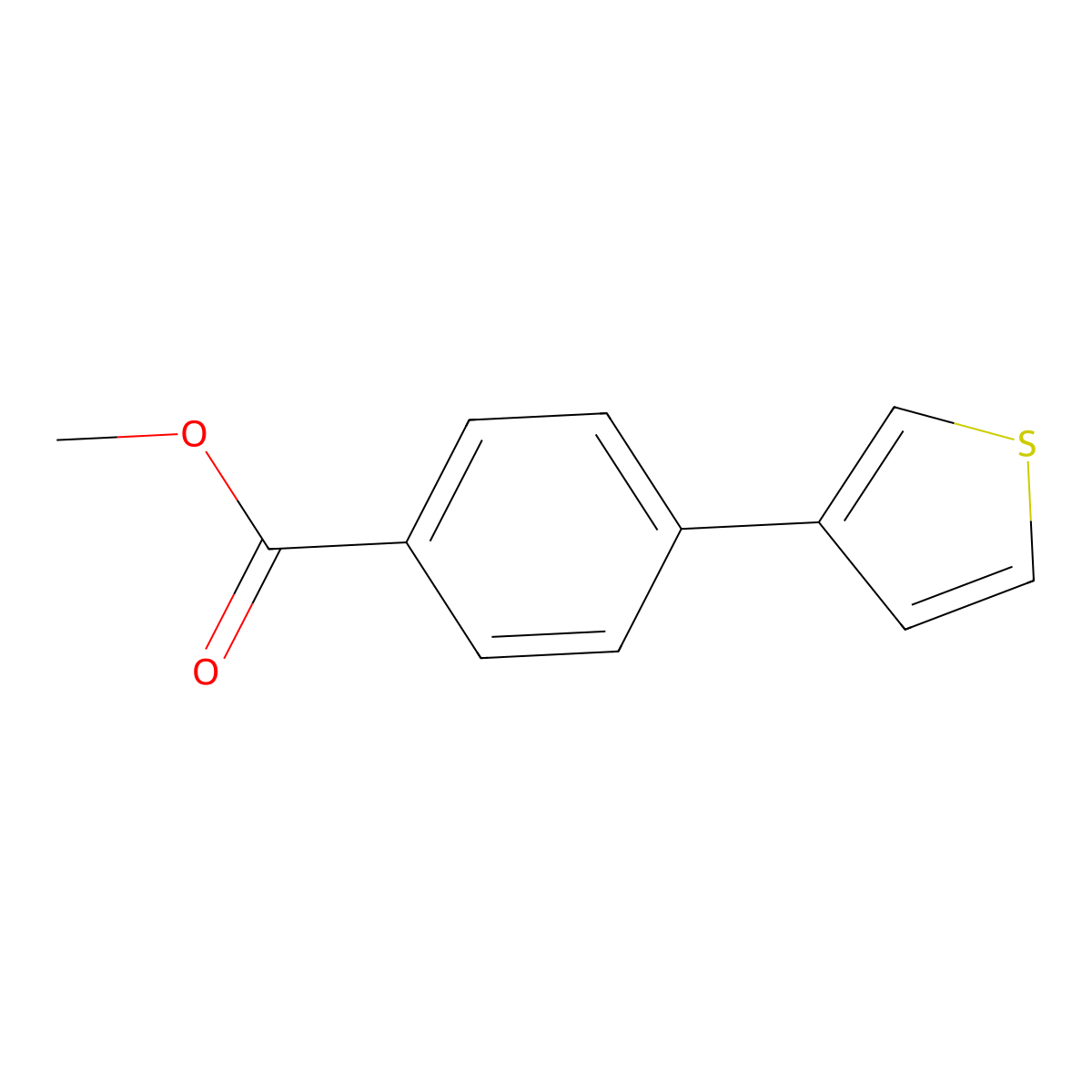 Methyl 4-(3-thienyl)benzoate molecular structure, CAS 20608-91-7