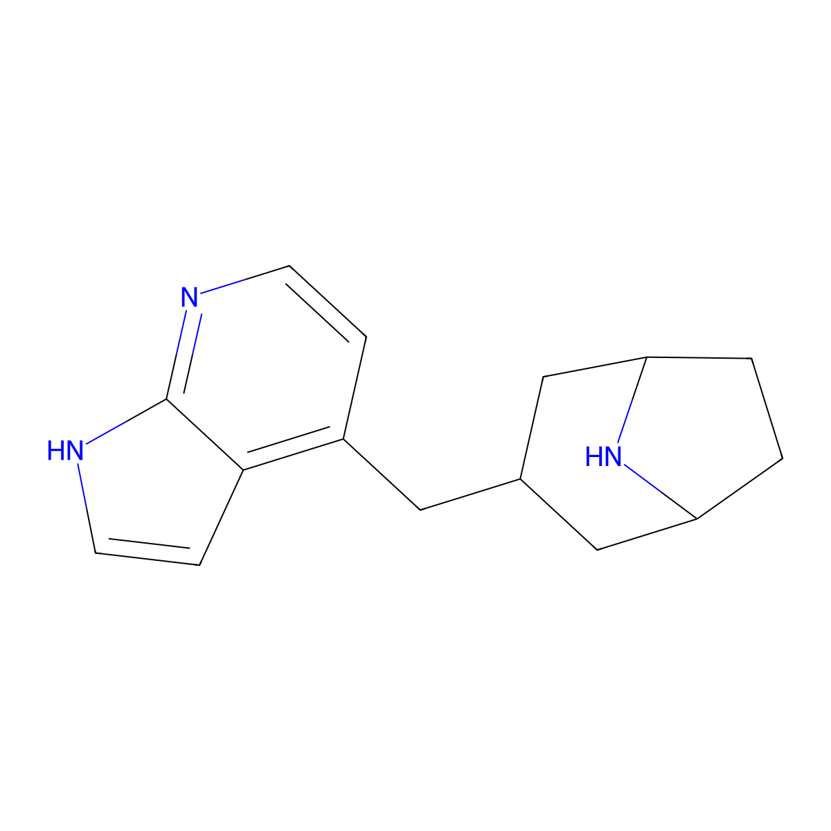 4-(8-Aza-bicyclo[3.2.1]oct-3-ylmethyl)-1h-pyrrolo[2,3-b]pyridine molecular structure, CAS 2060865-43-0