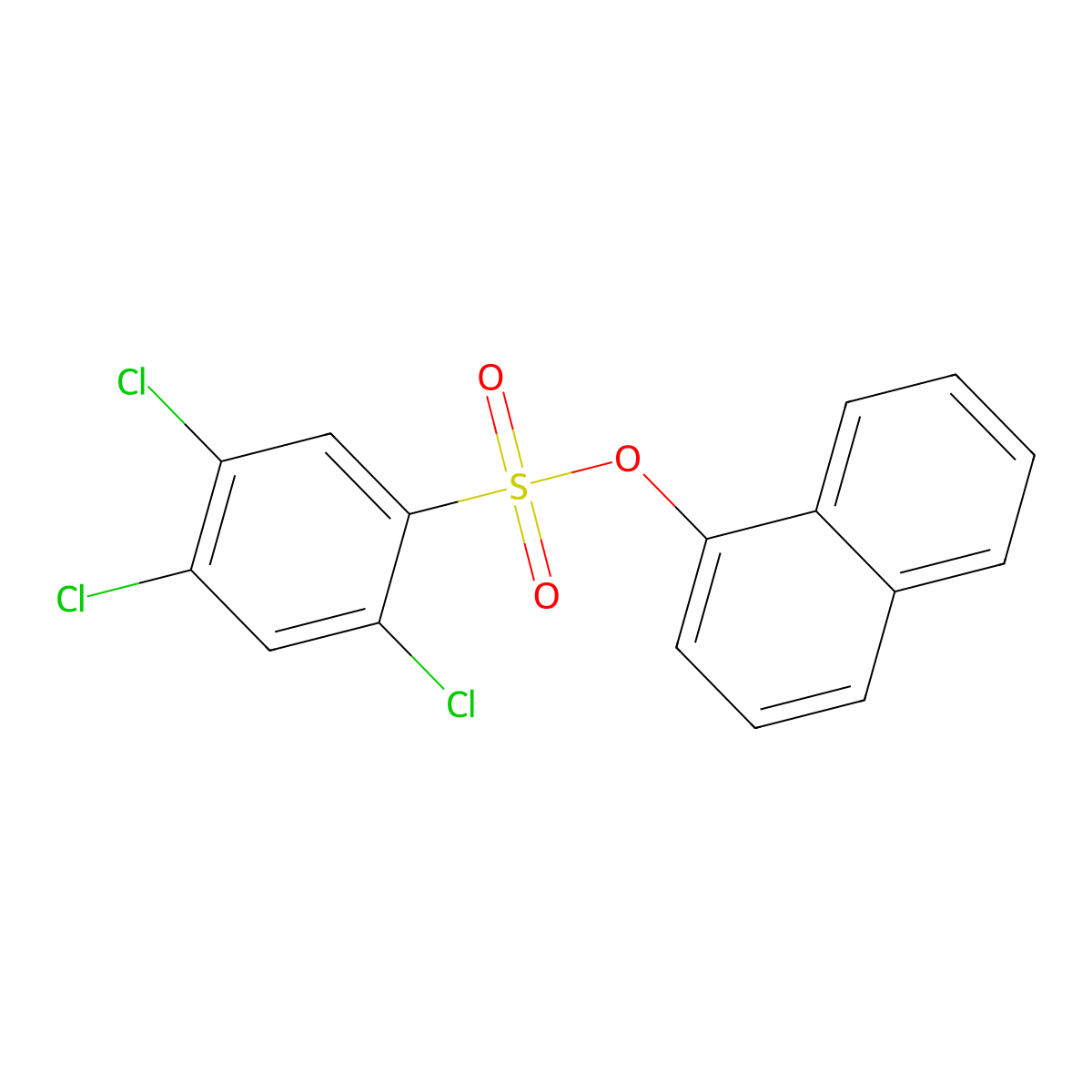 Naphthalen-1-yl 2,4,5-trichlorobenzene-1-sulfonate molecular structure, CAS 2060917-99-7