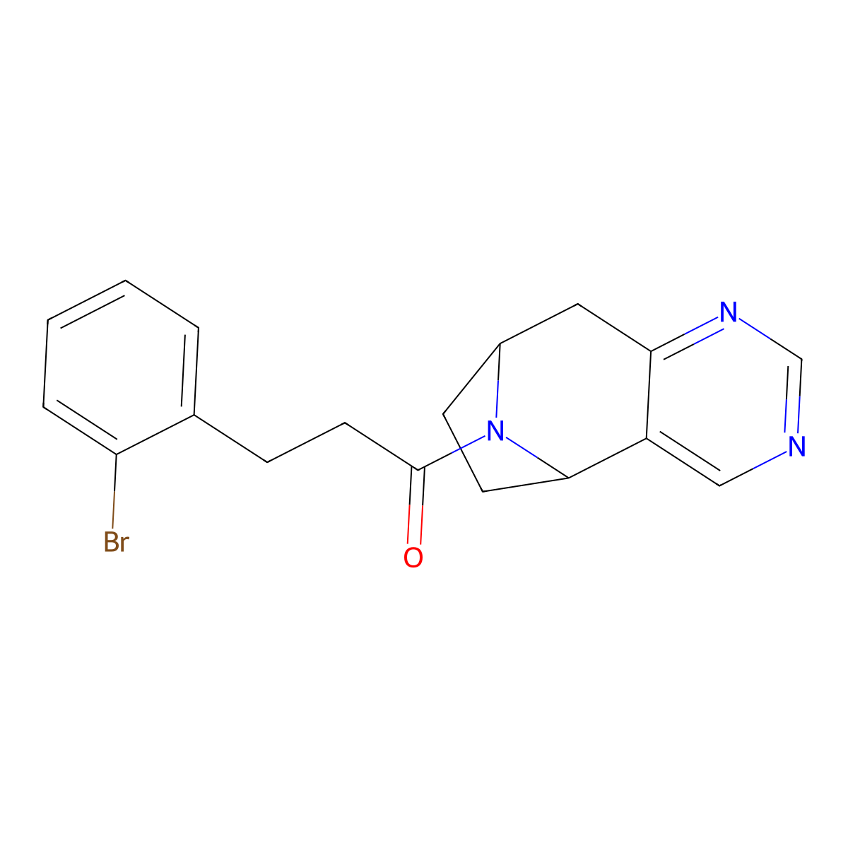3-(2-bromophenyl)-1-((5R,8S)-6,7,8,9-tetrahydro-5H-5,8-epiminocyclohepta[d]pyrimidin-10-yl)propan-1-one molecular structure, CAS 2060918-01-4