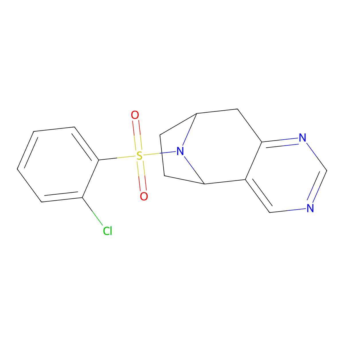 (5R,8S)-10-((2-chlorophenyl)sulfonyl)-6,7,8,9-tetrahydro-5H-5,8-epiminocyclohepta[d]pyrimidine molecular structure, CAS 2060918-22-9