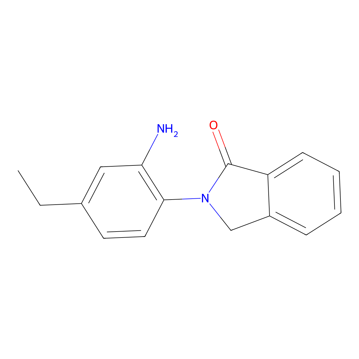 2-(2-amino-4-ethylphenyl)-2,3-dihydro-1H-isoindol-1-one molecular structure, CAS 2061085-53-6
