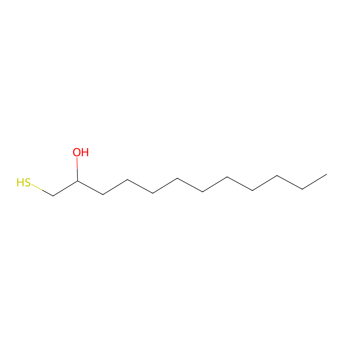 1-Mercaptododecan-2-ol molecular structure, CAS 20611-11-4