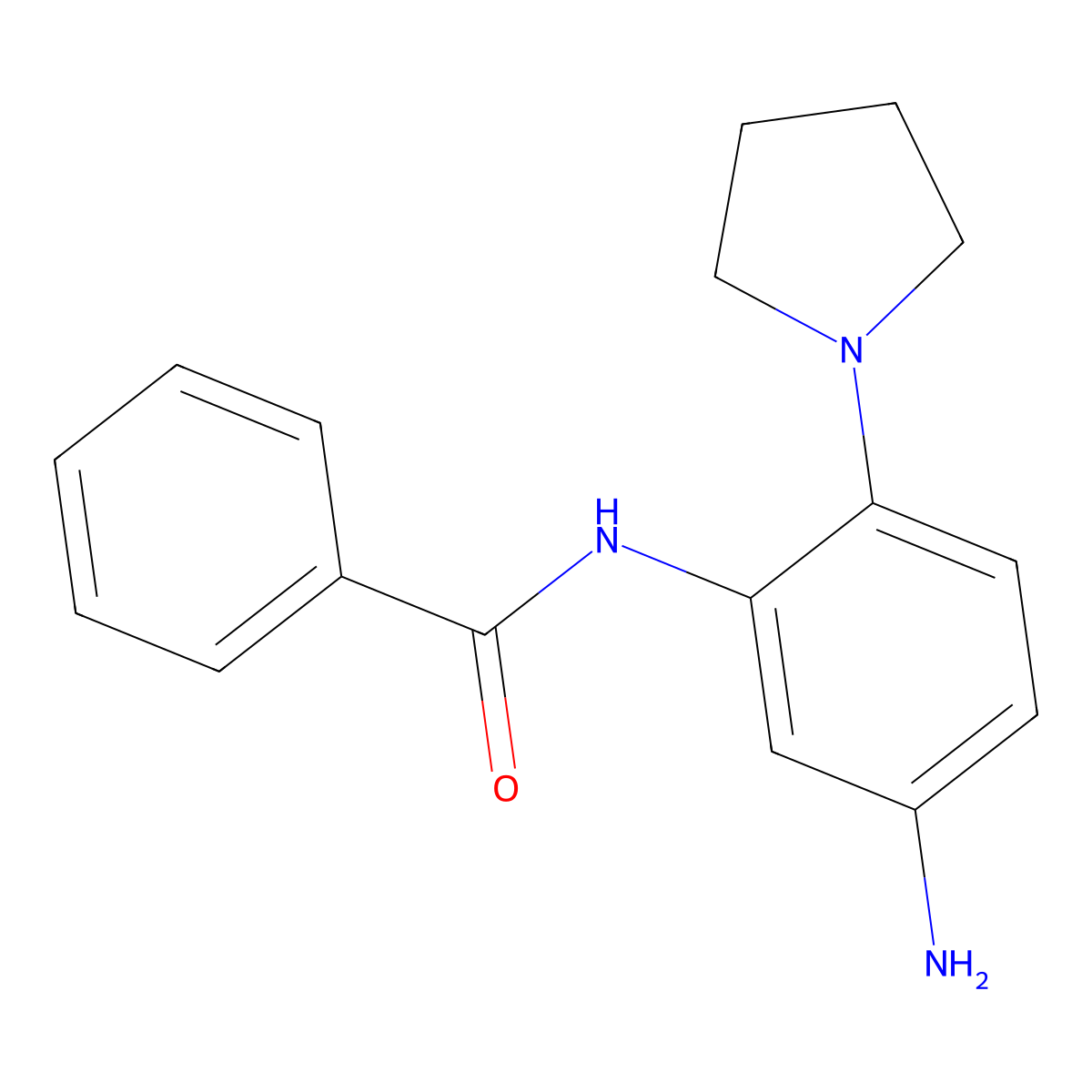 N-[5-amino-2-(pyrrolidin-1-yl)phenyl]benzamide molecular structure, CAS 2061138-07-4