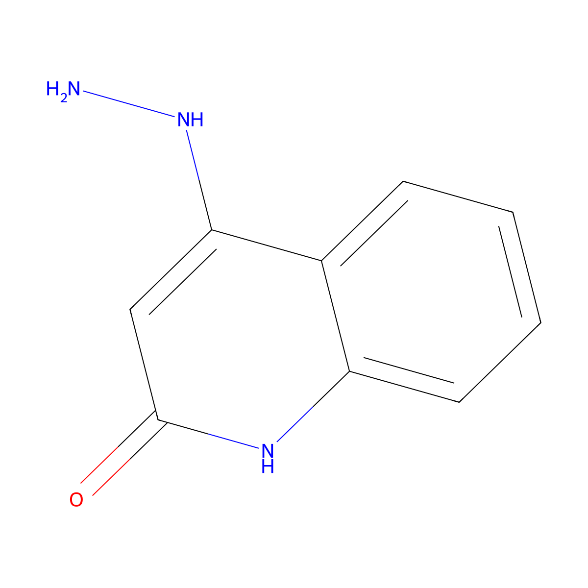4-Hydrazinylquinolin-2(1H)-one molecular structure, CAS 206116-81-6