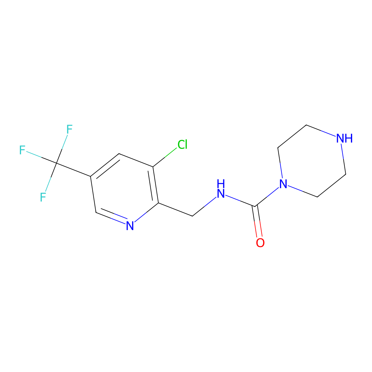N-{[3-chloro-5-(trifluoromethyl)pyridin-2-yl]methyl}piperazine-1-carboxamide molecular structure, CAS 2061170-87-2