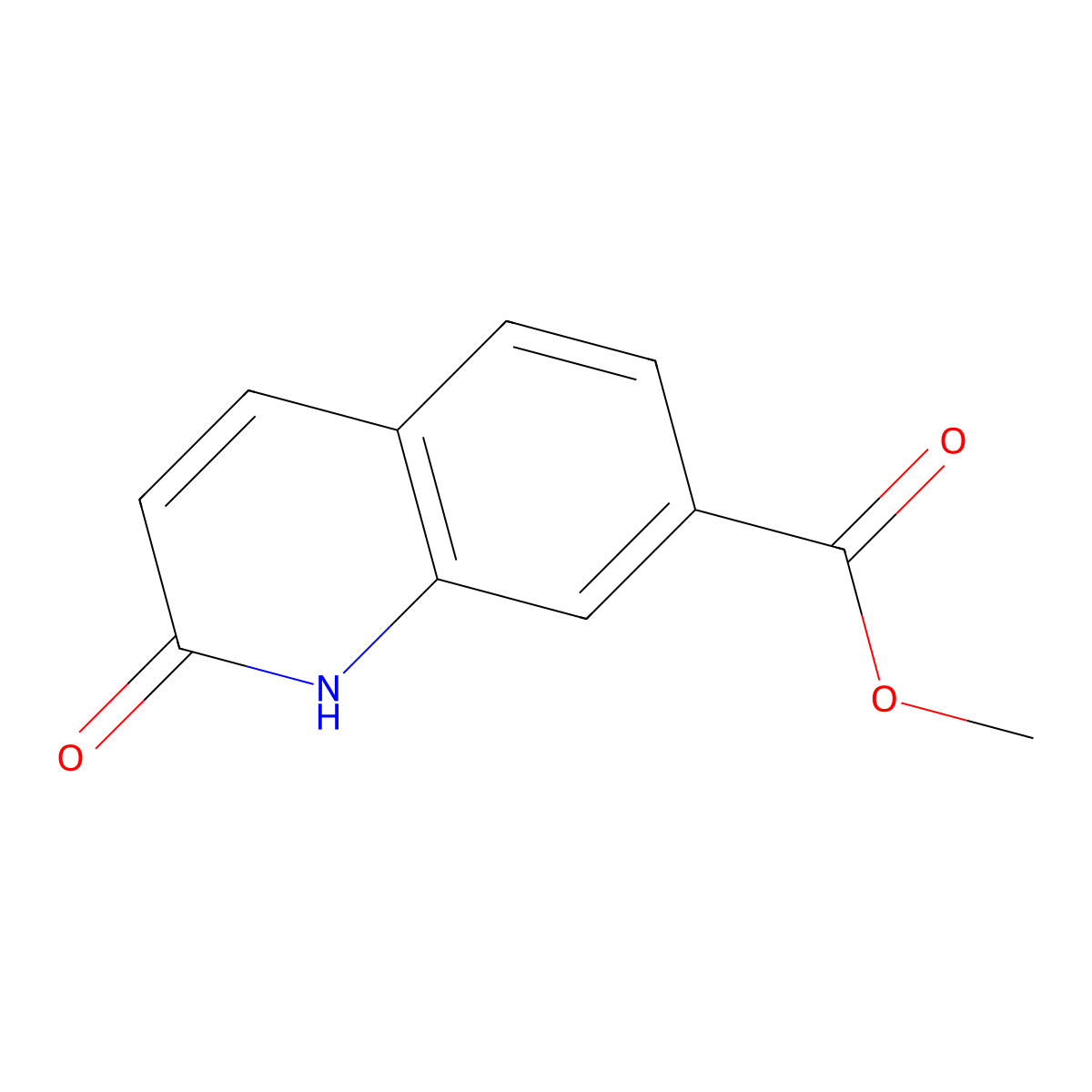 Methyl 2-hydroxyquinoline-7-carboxylate molecular structure, CAS 206120-78-7