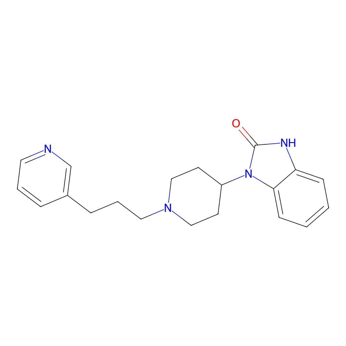 1-[1-(3-pyridin-3-ylpropyl)piperidin-4-yl]-1,3-dihydro-2H-benzimidazol-2-one molecular structure, CAS 2061224-42-6