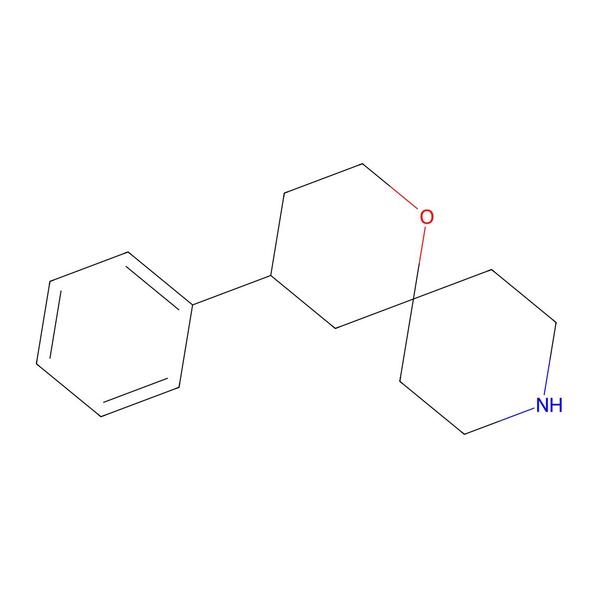 4-Phenyl-1-oxa-9-azaspiro[5.5]undecane molecular structure, CAS 2061241-01-6