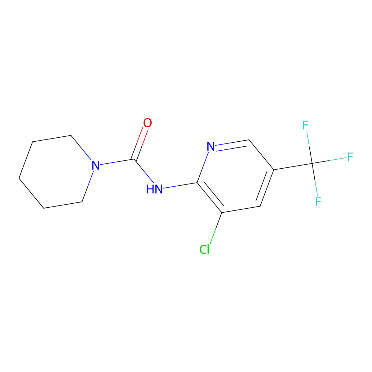 N-[3-chloro-5-(trifluoromethyl)pyridin-2-yl]piperidine-1-carboxamide molecular structure, CAS 2061248-92-6