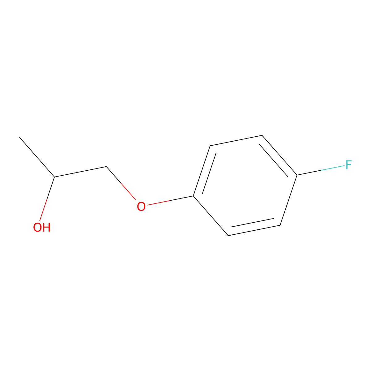 (2S)-1-(4-Fluorophenoxy)propan-2-ol molecular structure, CAS 206125-75-9