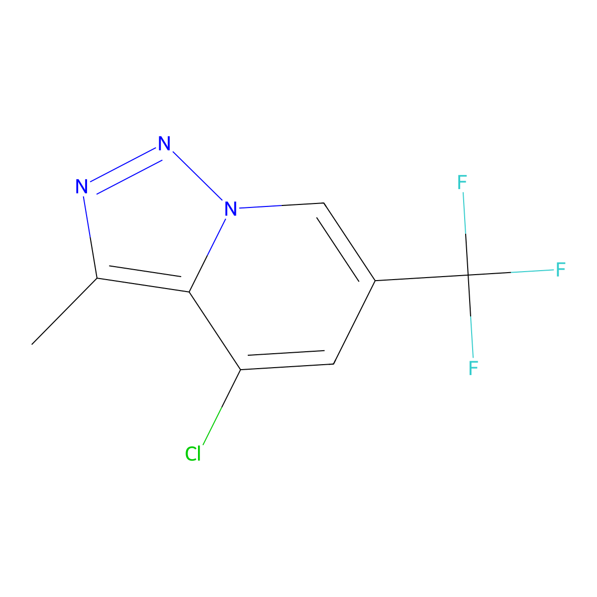 4-Chloro-3-methyl-6-(trifluoromethyl)-[1,2,3]triazolo[1,5-a]pyridine molecular structure, CAS 2061269-81-4