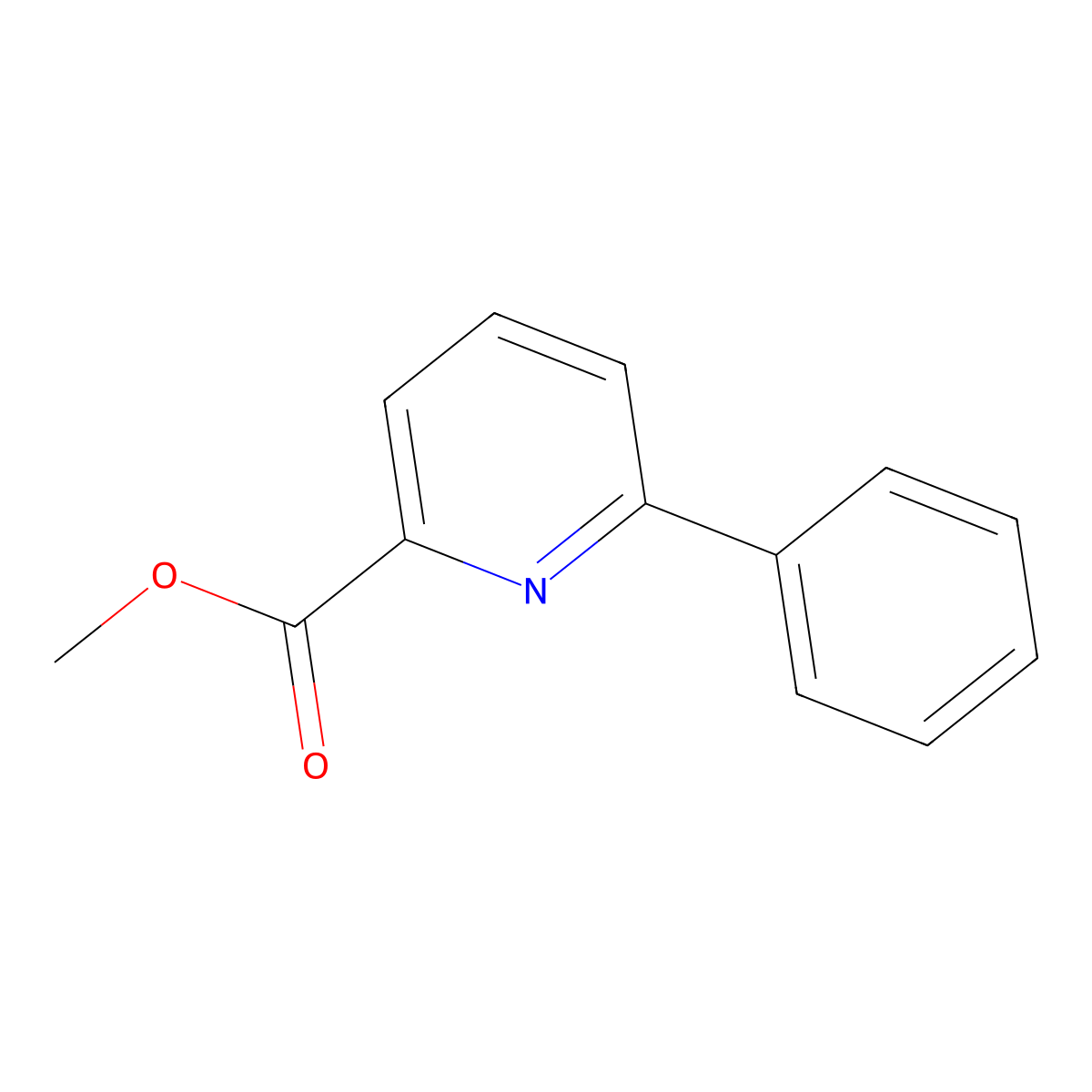 Methyl 6-phenylpyridine-2-carboxylate molecular structure, CAS 206127-25-5