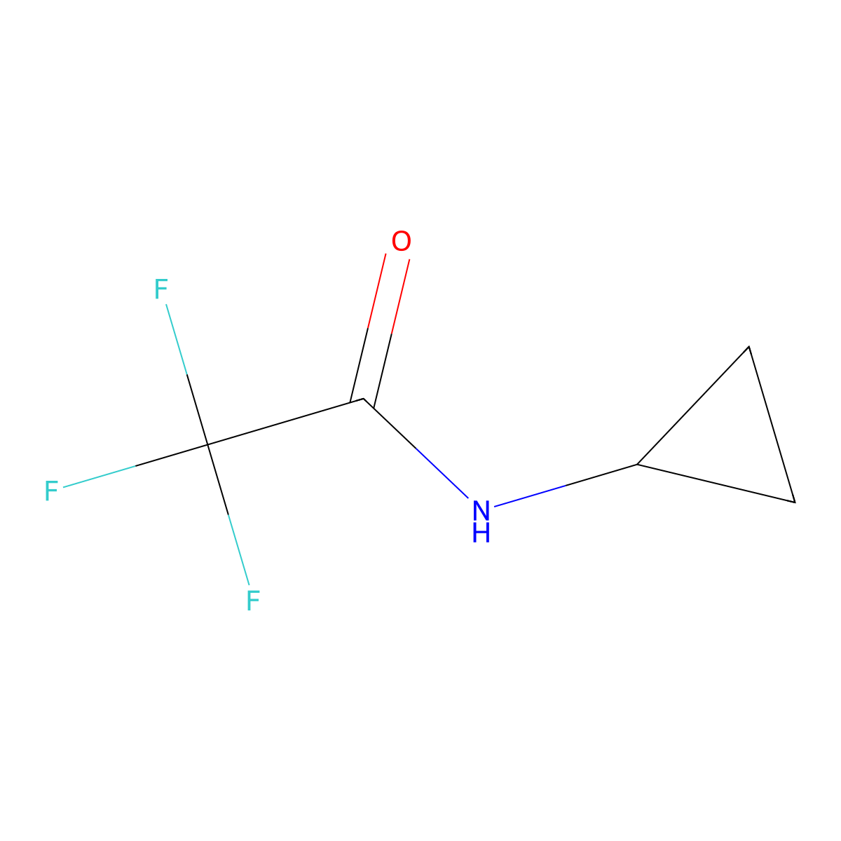 N-cyclopropyl-2,2,2-trifluoroacetamide molecular structure, CAS 20613-19-8