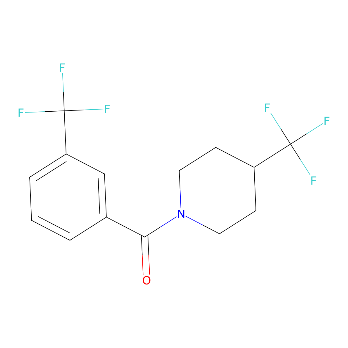 4-(Trifluoromethyl)-1-[3-(trifluoromethyl)benzoyl]piperidine molecular structure, CAS 2061358-30-1